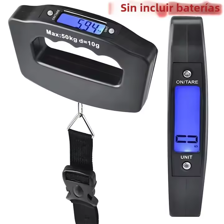 Báscula Digital Portátil Para Equipaje 50kg Con Luz Trasera Herramienta De Pesaje Para Maletas Y Bolsos Escala De Viaje Pendular - 1