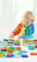 Puzzle 3D Para Niños Animal Marítimo Y Frutas Juguete Educativo DIY De Madera Divertido Regalo De Cumpleaños Aprendizaje Preescolar - details 2