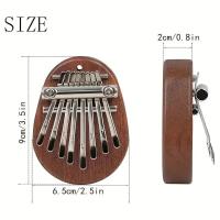 Mini Kalimba De Madera Crisalida De 8 Teclas Calidad Superior Instrumento Musical De Pulgar Y Dedos Marimba Collar De Pendiente Regalo Ideal - details 10