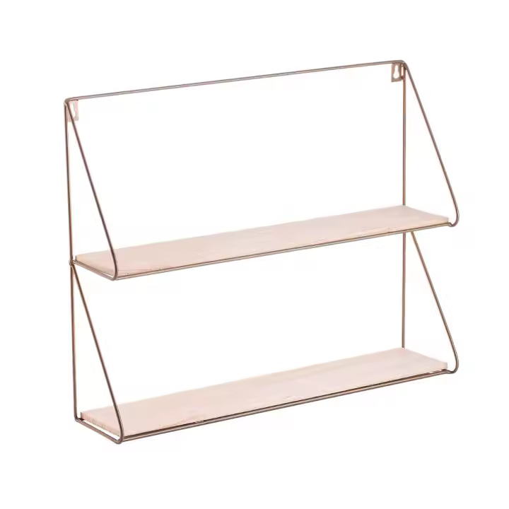 Estantería de pared MOA Vinthera natural/dorado 40x50x12 cm - 1