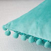 Cubiertas De Cojines De Veludo Elegantes Y Cómodas Con Borlas Suaves Sólidas Decorativas Para Muebles Del Salón Cubierta De Almohada Redonda De Terciopelo Para Sofá - details 1