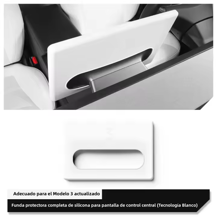 Protector De Pantalla De Silicona Para Tesla Model 3 Y Model Y 2024-2025 Marco De Protección Para Pantalla Central Accesorio De Interior Para Automóviles - 1