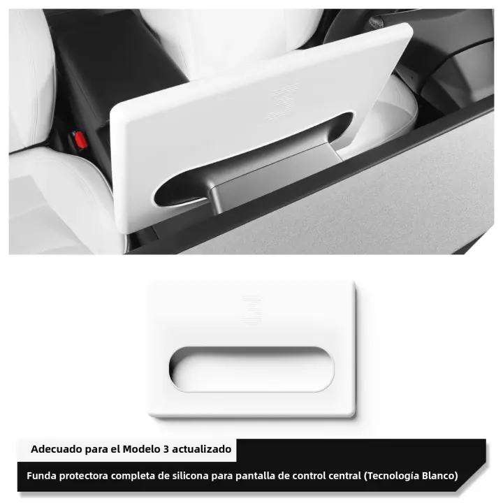 Protector De Pantalla De Silicona Para Tesla Model 3 Y Model Y 2024-2025 Marco De Protección Para Pantalla Central Accesorio De Interior Para Automóviles - 1