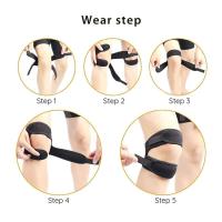 Estabilizador de rodilla, rodillera, rodillera estabilizadora para aliviar el dolor de rodilla, rodillera estabilizadora rotuliana y para aliviar el dolor de rodilla, rodillera con muñequera gratis (negro, 1 par) - details 4