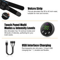 Cinturón De Tonificación Muscular USB Recargable Para Abdomen Tonificador De Músculos Cintura Y Entrenamiento De Brazos Y Piernas Masajeador De Fitness Para Gimnasio En Casa - details 5