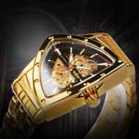 Reloj Automático De Lujo Para Hombres WINNER Con Esqueleto Triangular Y Correa De Acero Inoxidable Luminoso Resistente Al Agua Y Al Choque - details 0