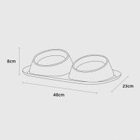 Cuenco De Acero Inoxidable Para Gatos Y Perros Doble Con Base Antideslizante Alimentador De Agua Para Mascotas Protector De Cuello Para Gatos Y Perros - details 10