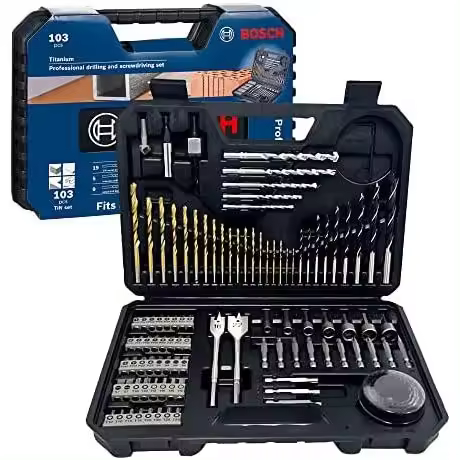 Bosch 2608594070Juego de accesorios mixtos (103piezas), 0V, Negro - 1