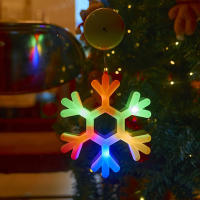 Luces De Pared Para Ventanas Con Forma De Navidad Y Aros De Campana Y Calcetines Con Ventosa Para Decoración De Hogar Y Ramadán Fuente De Energía: Pilas (No Incluidas) - details 13