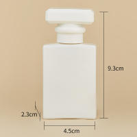 Botella De Perfume Reutilizable De 50ml Cuadrada En Colores Negro Y Blanco Empaque Cosmético Vacío Para Rellenar Con Perfume - details 6