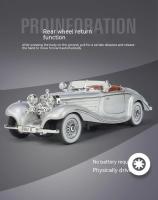 Mercedes-Benz 500K Clásico De 1:24 En Metal Con Sonido Y Luz Juguete De Coche Para Niños Regalo De Cumpleaños Coleccionable - details 7
