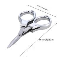 Tijeras Plegables De Acero Inoxidable Anti-Rust Para Viajes Y Hogar Forma De Gafas Mini Tijeras Para Pesca En Varios Colores - details 8