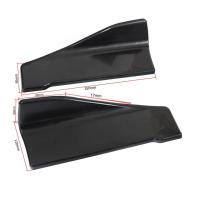 Spoiler De Coche Universal 35/48cm Fibra De Carbono Negro Brillante Protección De Borde Lateral Escarapela De Parachoques Rocker Wings - details 2