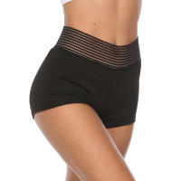 Shorts Deportivos De Cintura Alta Para Mujer Sexy Leggings De Gimnasia Y Yoga Transpirables Sólidas De Poliéster Fitness Briefs - details 7