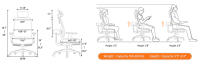 NEWTRAL MagicH-BP Silla Ergonómica con Reposapiés, Respaldo de Seguimiento Automático, Soporte Lumbar Adaptable, Reposabrazos y Reposacabezas Ajustables, 4 Posiciones de Bloqueo - Negro - details 7