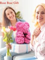 Oso De Rosas Teddy Regalo Para Mamá Novia Cumpleaños Aniversario Valentines Day Mujer Juguete De Muñeco Artificial De Flores Rojas - details 5