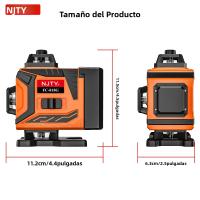 Nivel Láser Automático 4D 16 Líneas 360 Grados Verde Recargable Tipo-C 5200mAh Herramientas De Construcción Ruler De Ángulo - details 1