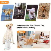 Limpia Patas De Perro Recargable USB Masajeador Automático Desmontable Con Cerdas De Silicona Limpiador De Uñas Para Mascotas - details 5