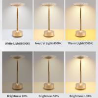 Lámpara De Mesa Recargable LED Con Interruptor Táctil Para Dormitorio Y Restaurante Luz De Escritorio USB-C Moderna Y Dimmable - details 3