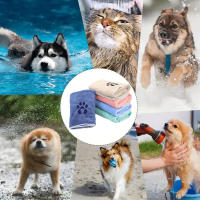 Toalla Para Mascotas De Microfibra Suave Fácil De Limpiar Secado Rápido Diseño Lindo Para Perros Y Gatos Productos De Limpieza Después Del Baño - details 5
