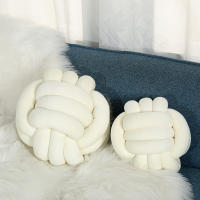 Cojín Decorativo En Forma De Bola De Trenzado Hermoso Cojín De Silla De Plush Suave Para Sala De Estar Estilo Americano - details 9