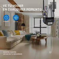Cámara de Vigilancia IP para Seguridad con Enlace de Bola, 3MP, Audio Bidireccional, Visión Nocturna, Rotación Horizontal y Vertical, Alarma, Almacenamiento hasta 128GB, Monitoreo Remoto, Resistente a Rayos, Impermeable IP66 para Interior y Exterior - details 0