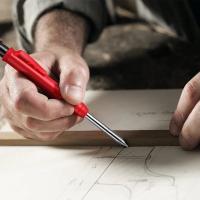 Lápiz De Carpintero Mécanico Sólido Con Mezclador Para Construcción De Madera Suministros De Papelería Lápiz De Carpintero Cabeza Larga - details 6