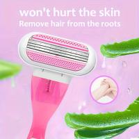 Cuchillas De Afeitar De Seguridad Para Mujer Set De Cabezales De Reemplazo 3 Capas Eliminación De Vello Bikini Belleza Afeitado - details 4
