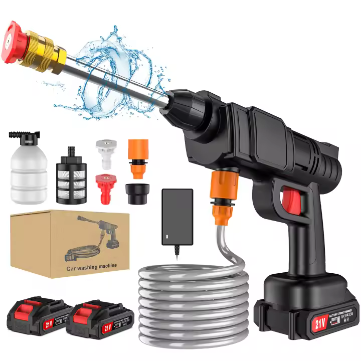 21V Cordless High Pressure Cleaner Washer Spray Water Gun 6500mAh Foam Generator Car Cleaning Machine for Makita 18V Battery - 1
