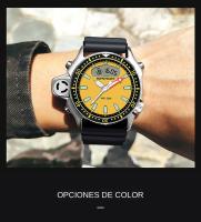 Reloj Deportivo Para Hombre SANDA Cuarzo Digital Resistente Al Agua Con Alarma Pantalla Dual Reloj Masculino De Cuarzo Dual Pantalla Digital Resistente Al Agua - details 2