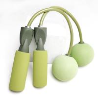 Cuerda de saltar para adultos, dispositivo de doble propósito con soporte de peso, sin cuerda, para deportes de interior, cuerda de saltar con pelota grande silenciosa, equipo de fitness - details 5