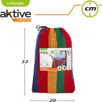 Hamaca colgante de algodón para camping y jardín, Hamaca jardín exterior, Medidas 200x100 cm, Hasta 200 kg de capacidad de carga, Con bolsa de Organizador - details 6