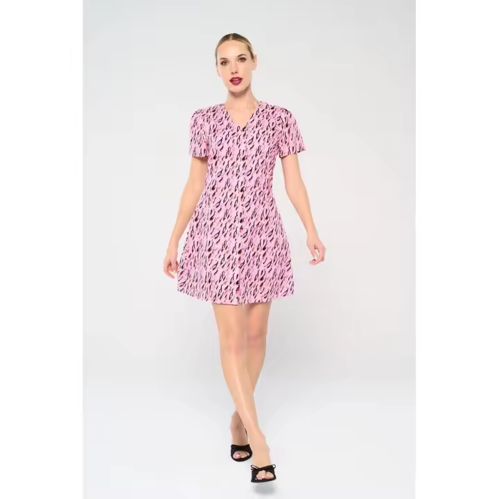 Vestido corto rosa -Minueto- Kiera - 1