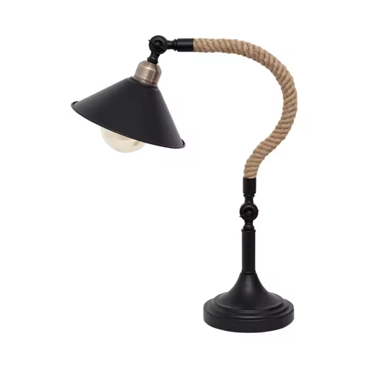 Lámpara de Sobremesa BEL AIR HOME Soga Lumit 40W Negro 57x22,5x42 Cm - 1