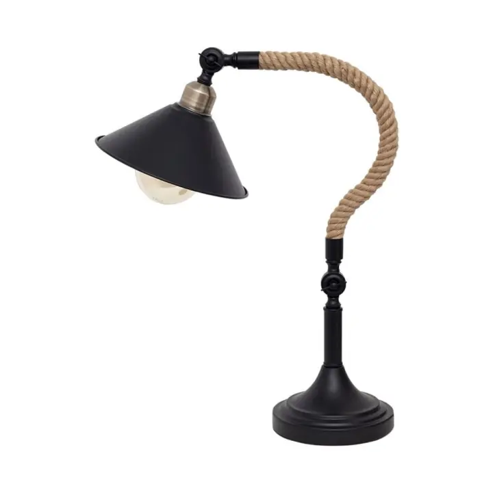 Lámpara de Sobremesa BEL AIR HOME Soga Lumit 40W Negro 57x22,5x42 Cm - 1