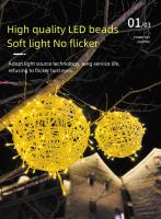 Lámpara Colgante De Rattan LED Para Navidad Y Ramadan Decoración De Fiesta Y Boda Al Aire Libre Cadena De Luces De Navidad - details 4