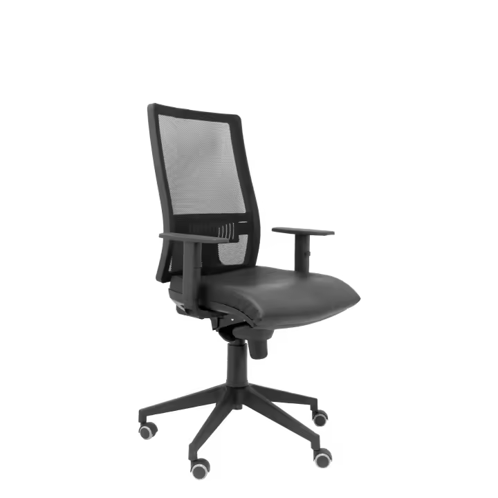 Silla De Oficina Horna Piel Negro Sin Cabecero - 1