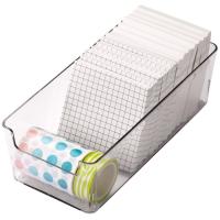 Caja De Almacenamiento Transparente Y Acrílica Para Notas Impermeable Organizador De Escritorio Para Estudiantes Con Cajones Separados - details 3