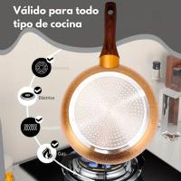 Set de 3 Sartenes de Aluminio Forjado 20/24/28 cm con Revestimiento Antiadherente de Mármol 3 Capas, Mango Ergonómico de Silicona, Aptas para Cocina de Inducción, Gas y Vitrocerámica - details 7