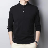 Camisa Polo De Moda Para Hombres Manga Larga Transpirable Estilo Coreano Cómoda Con Cuello Erguido Top De Verano Sin Capucha - details 4