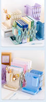 Soporte De Libros De Escritorio Con Estante Retráctil Y Porta Bolígrafos Estudiante Clip Fijo Rack De Almacenamiento Plegable - details 9