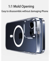 Carcasa Magnética De Lujo Para iPhone Con Carga Inalámbrica Compatible Con Magsafe Adecuada Para Modelos 15 14 13 12 11 pro X XR XS Max 7 8 plus Translúcida - details 4