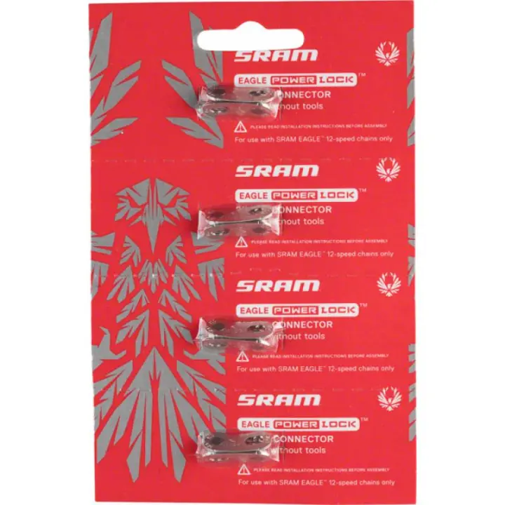 SRAM | Eslabón De Cadena Eagle Powerlock  4uds  Plata - Pack 4 Powerlock Sram Conector 
Compatible con: cadenas de 12v
Color: Plata - 1