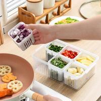 Caja De Almacenamiento Para Verduras Y Frutas Organizador De Cocina Plástico Frescorrefrigerador Para Cebolla Ajo Pimienta Y Alimentos - details 2