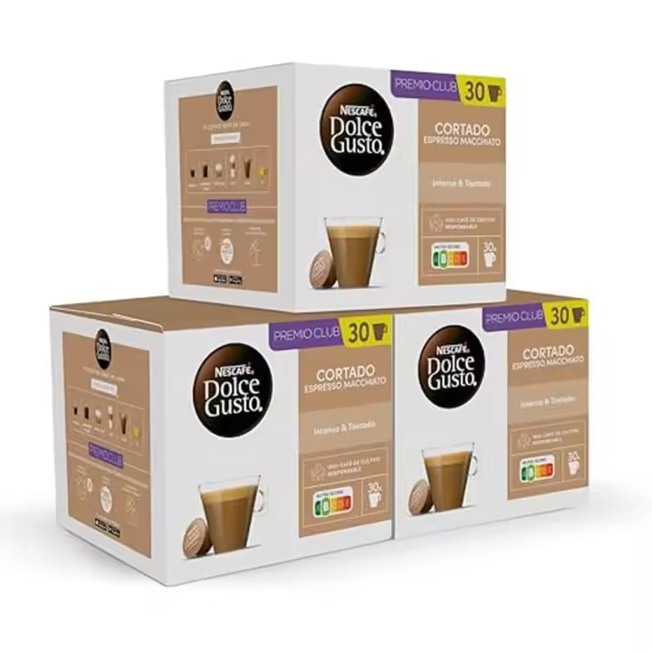 NESCAFÉ Dolce Gusto Cortado - Cápsulas de Café, 90 Cápsulas (3 x 30) - 1