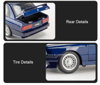 Coche De Juguete M3 De 1:24 Con Sonido Luz Y Puertas Abiertas Coche Miniatura De Aleación De Metal Para Niños Regalo Tamaño Realista - details 11