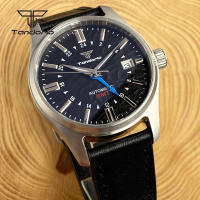 Reloj Automático Tandorio NH34 Para Hombres 39mm GMT Pilot Diversión AR Cristal De Zafiro Fecha Resistente Al Agua 20BAR Moda Relojes De Pulsera De Acero Inoxidable - details 38