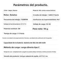 Cepillo De Dientes Eléctrico Rotativo Para Adultos Con Banda De Blanqueamiento Cabezal Redondo 3D Suave Tipo-C Cepillo Eléctrico - details 8