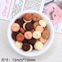 30Pcs Resina Lindo Chocolate Dibujos Animados Simulados Galletas Hojas Letras Serie Botones Planos Para Scrapbooking Joyería DIY Manualidades - details 6