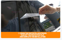 Cubierta De Columna De Puerta Y Ventana En Fibra De Carbono Para VW Touran 2008-2015 Adorno De Estilo De Cromo DUJUYIGE - details 9